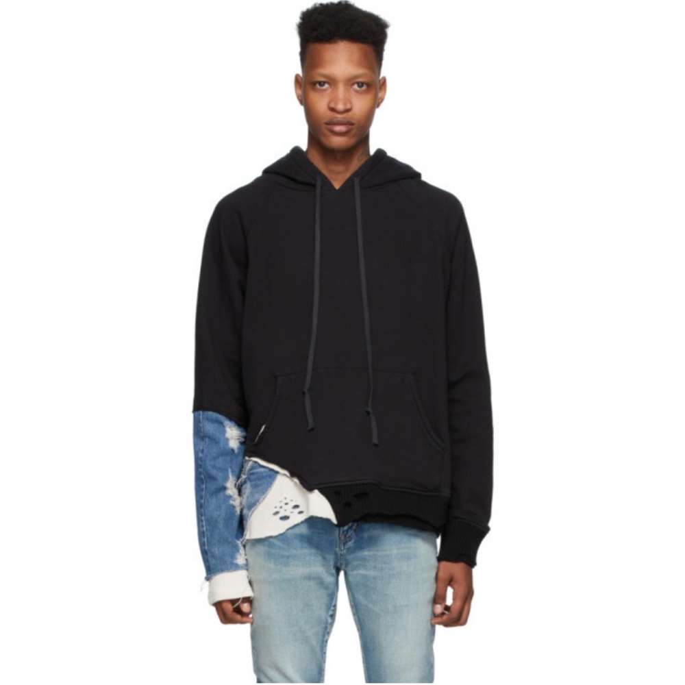 Greg Lauren Black Fragment Hoodie